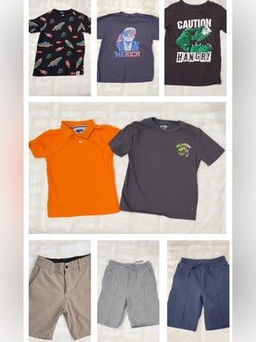 Boys Summer Bundle | SZ 8 | 3 Shorts & 5 Tees